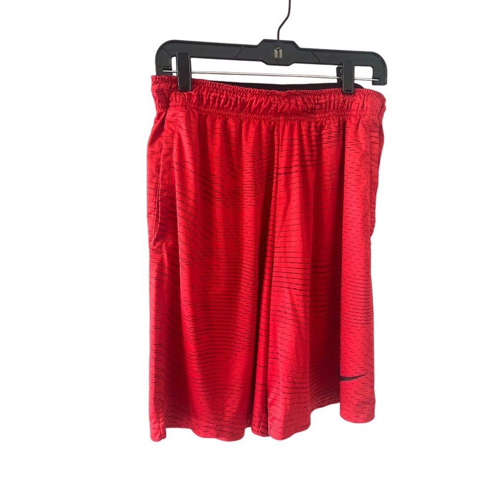 Nike Dryfit Men's L Red and Black Basketball Shorts